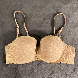 Aerie Multi-Way Nude Lace Bra